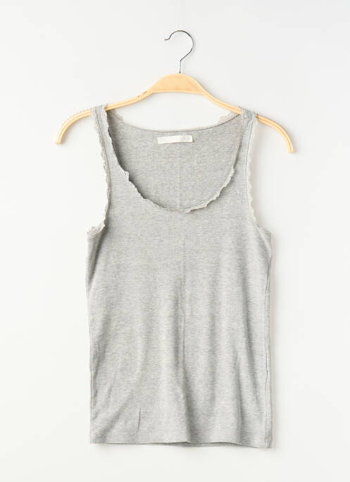 Débardeur stretch sans manche gris LEFTIES femme