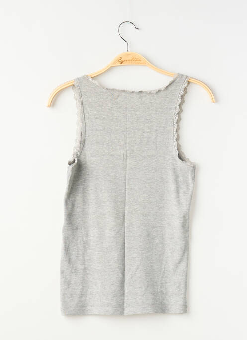 Débardeur stretch sans manche gris LEFTIES femme