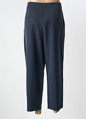 Pantalon 7/8 tissage popeline taille normale bleu ELEONORA AMADEI femme