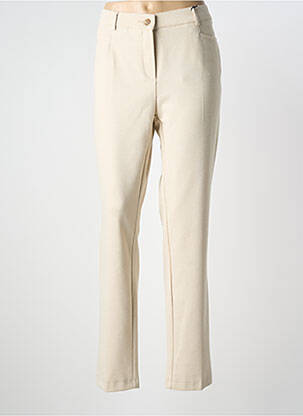 Pantalon chino tissage popeline taille normale beige TONI femme