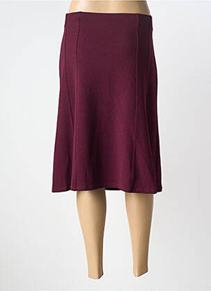Jupe mi-longue stretch violet GEVANA femme