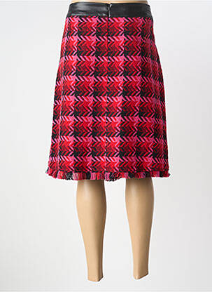 Jupe mi-longue taille normale rose LESLIE femme