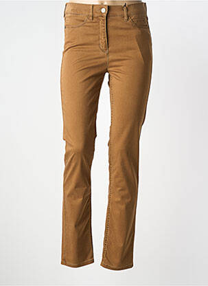 Jeans coupe slim stretch taille normale marron TONI femme