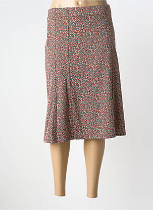 Jupe mi-longue taille normale rose GEVANA femme