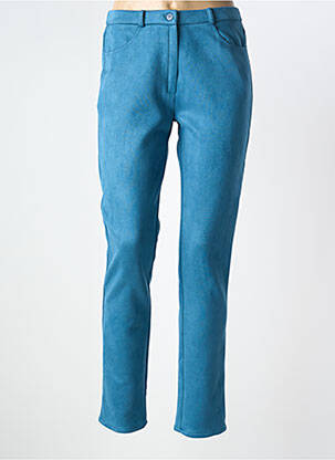 Pantalon slim stretch taille normale bleu GEVANA femme