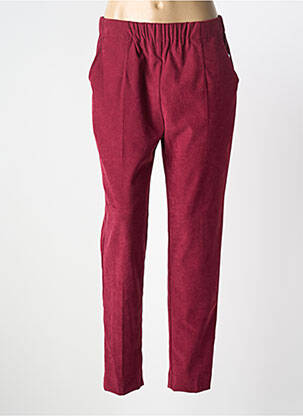 Pantalon slim taille élastique taille normale violet GEVANA femme