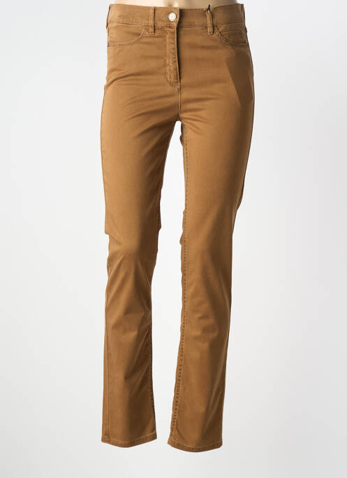 Jeans coupe slim stretch taille normale marron TONI femme