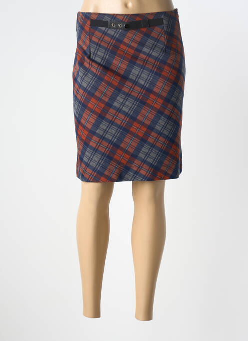 Jupe mi-longue taille normale bleu LO! LES FILLES femme