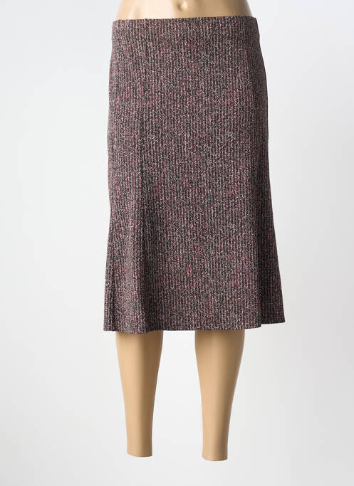 Jupe mi-longue taille normale rose GEVANA femme