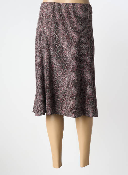 Jupe mi-longue taille normale rose GEVANA femme