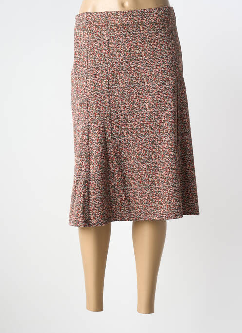 Jupe mi-longue taille normale rose GEVANA femme