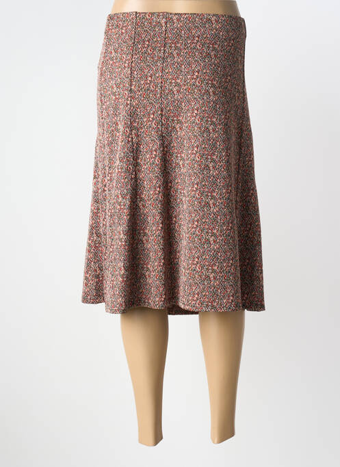 Jupe mi-longue taille normale rose GEVANA femme