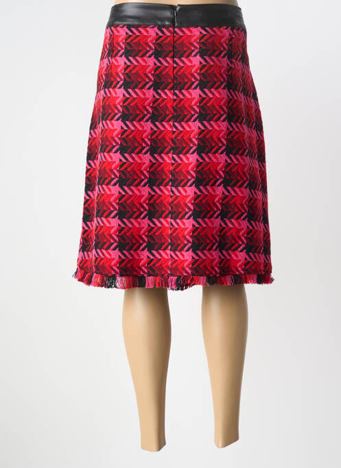 Jupe mi-longue doublure textile rose LESLIE femme