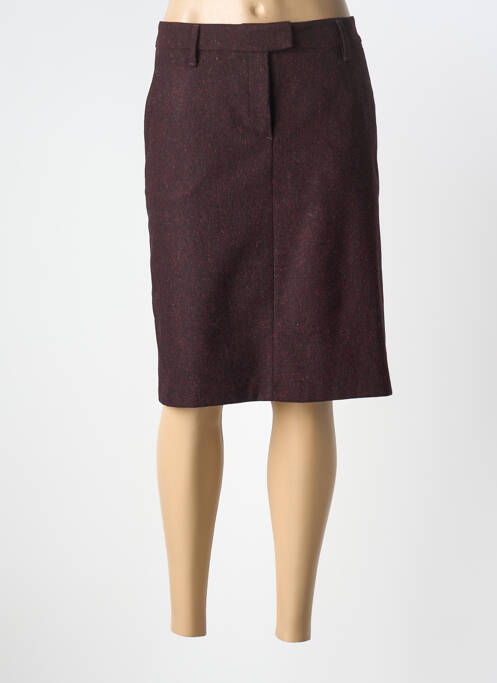 Jupe mi-longue taille à pinces rouge GARDEUR femme