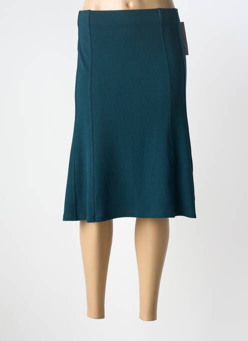 Jupe mi-longue doublure textile vert GEVANA femme