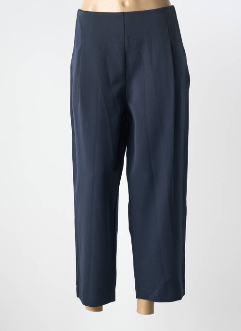 Pantalon 7/8 tissage popeline taille normale bleu ELEONORA AMADEI femme