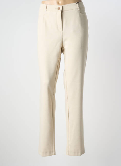 Pantalon chino tissage popeline taille normale beige TONI femme