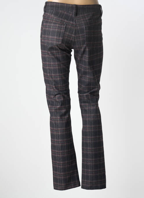 Pantalon droit fermeture zippée sous rabat boutonné taille normale gris GEVANA femme