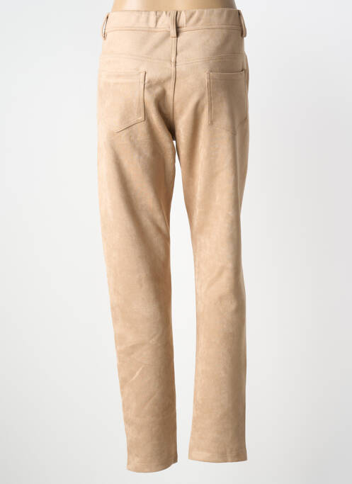 Pantalon slim taille élastique taille normale beige GEVANA femme