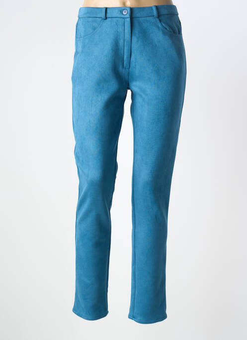 Pantalon slim stretch taille normale bleu GEVANA femme