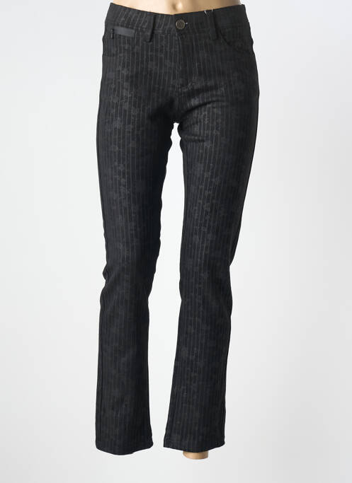 Pantalon slim stretch taille normale noir GEVANA femme