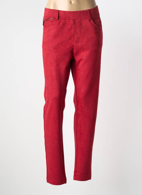 Pantalon slim taille élastique taille normale rouge GEVANA femme