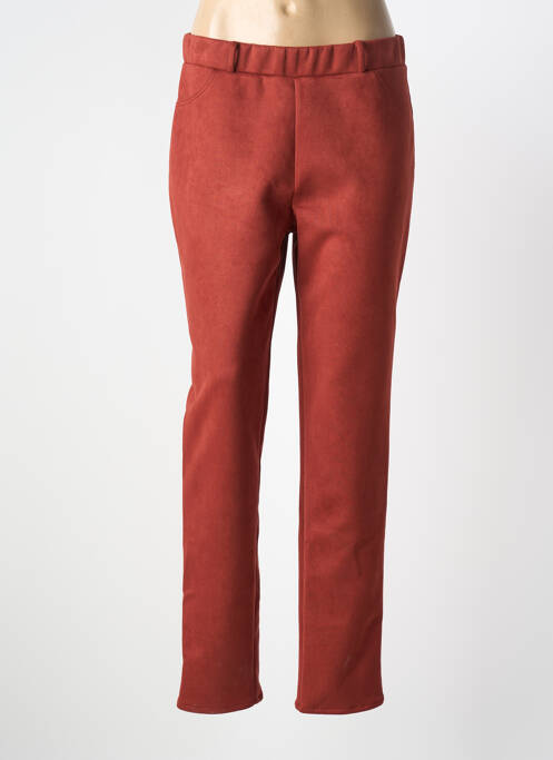 Pantalon slim taille élastique taille normale rouge GEVANA femme