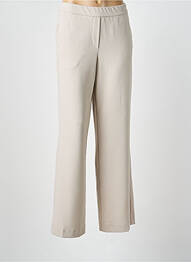 Pantalon droit tissage crêpe taille normale beige GARDEUR femme