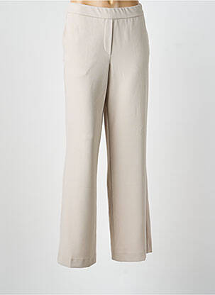 Pantalon droit tissage crêpe taille normale beige GARDEUR femme