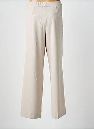 Pantalon droit tissage crêpe taille normale beige GARDEUR femme