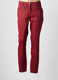 Pantalon slim tissage enduit taille normale rouge TONI femme