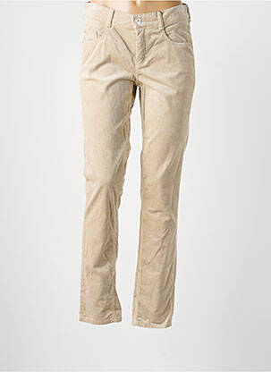 Pantalon slim stretch taille normale beige GARDEUR femme