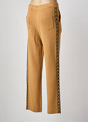 Pantalon droit taille élastique taille normale marron PASSIONI femme