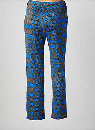 Pantalon droit stretch taille normale bleu MARIA BELLENTANI femme