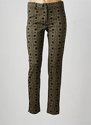 Pantalon slim stretch taille normale vert MARIA BELLENTANI femme