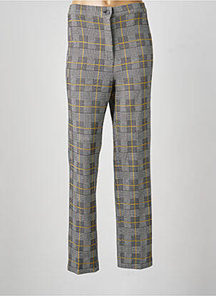 Pantalon droit stretch taille normale gris ELEONORA AMADEI femme