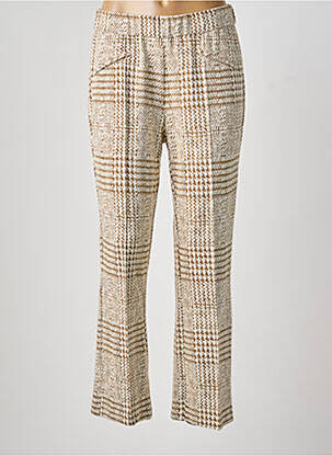 Pantalon droit stretch taille normale beige TONI femme