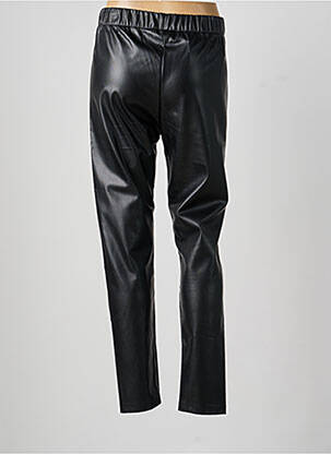 Pantalon droit stretch taille normale noir LESLIE femme