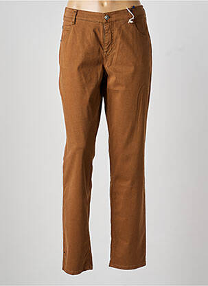 Pantalon droit stretch taille normale marron GARDEUR femme