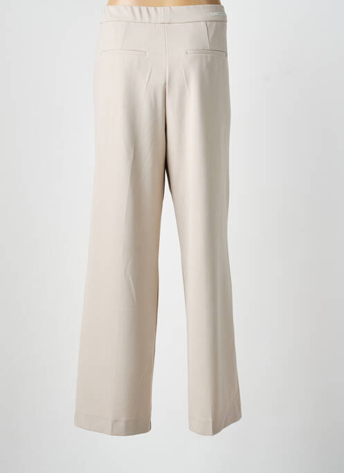 Pantalon droit tissage crêpe taille normale beige GARDEUR femme