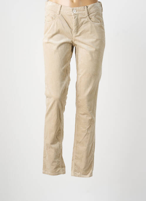 Pantalon slim stretch taille normale beige GARDEUR femme