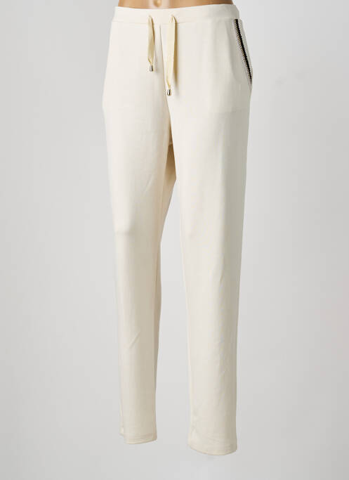 Pantalon droit stretch taille normale beige FUEGO WOMAN femme
