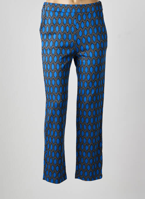 Pantalon droit stretch taille normale bleu MARIA BELLENTANI femme