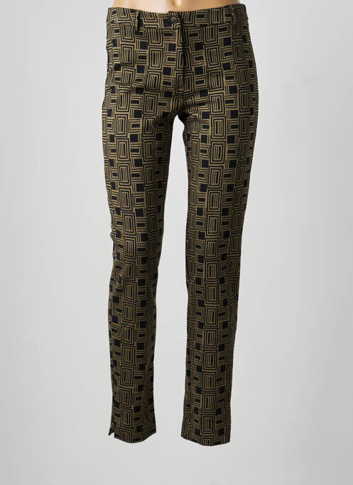 Pantalon slim stretch taille normale vert MARIA BELLENTANI femme