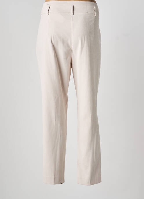 Pantalon droit stretch taille normale beige LESLIE femme