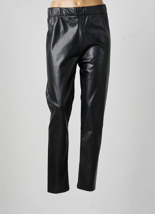 Pantalon droit stretch taille normale noir LESLIE femme