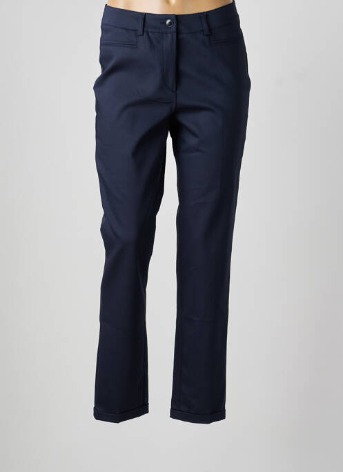 Pantalon slim tissage popeline taille normale bleu GARDEUR femme