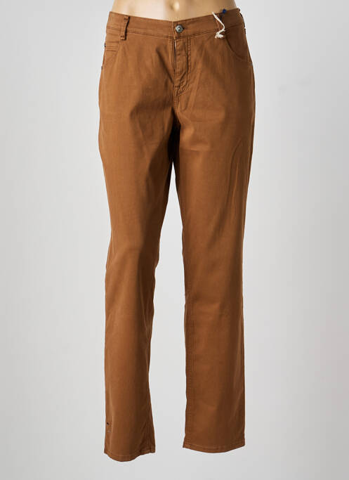 Pantalon droit stretch taille normale marron GARDEUR femme