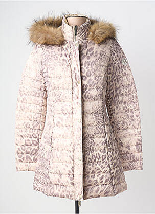 Doudoune manches longues a capuche beige ANANKE femme