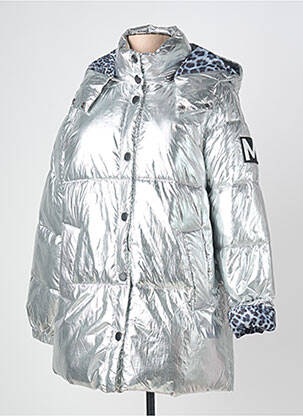Doudoune poches a capuche argent LOLA CASADEMUNT femme